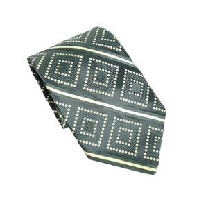 Vintage Don Lopez of California Green/Soft Yellow Mens Tie 60s 70s Retro